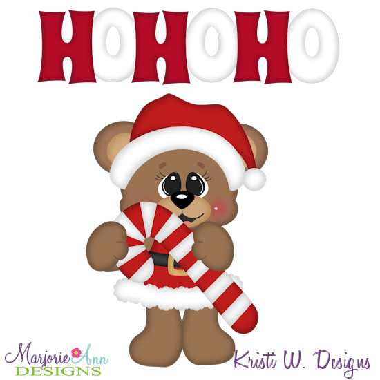 Santa Bear SVG Cutting Files Includes Clipart - Click Image to Close